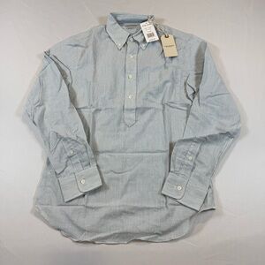 Oobe Brand 1/2 Button Down Dress Shirt Size Small Blue / White NTW $168